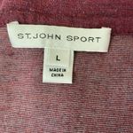 St. John  Burgundy Red Zip Long Sleeve Athleisure Sport Jacket L Photo 6
