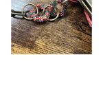 Mary Frances Shoulder Bag Crossbody Beaded Embellished Velour Floral Chain Strap Multi Photo 9