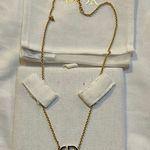 Christian Dior PETIT CD NECKLACE Gold-Finish Metal and Black Lacquer Photo 5