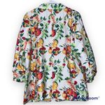 LC Lauren Conrad shawl collar blazer fruit pattern one button ruched 3/4 sleeve Photo 9