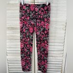 POOF! Women's Stretch Lace Floral Leggings Black/Pink-M/L Photo 2