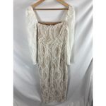 Saylor  Phillipa Long Sleeve Lace Midi Cocktail Dress size Large Photo 5