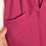 Torrid size 5 Fuchsia Lace Cap Sleeve Georgette Pull Over Blouse Photo 4