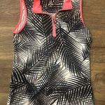Tail Activewear Golf Tennis Tropical Top Sleeveless 1/4 Zip Shirt Photo 0