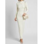 RONNY KOBO Elias Long Sleeve Ribbed Knit Maxi Dress, Pearl, Medium White Photo 3