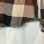 Daytrip  Patchwork Plaid Button Down‎ Top Womens Size Small Biker Grunge Studded Photo 5