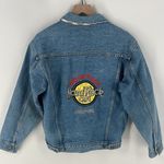 Hard Rock Cafe  Singapore Medium‎ Wash Blue Denim Button Front Jacket Photo 1