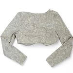 Aerie offline real me beige floral long sleeve crop top Photo 2