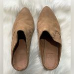 Frye Rowen Gore Mule Beige Suede Leather Block Heels Photo 6