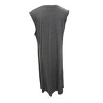 Eileen Fisher V-NECK TANK DRESS JERSEY MIDI CHARCOAL LRG Stretchy Comfort Women Photo 4