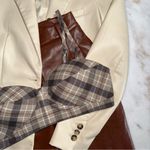 Favorite Daughter Ex Boyfriend Plaid Bra Top Brown Beige Size XL Photo 2