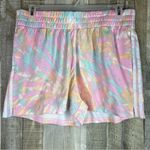 Adidas Size XL Tie Dye Shorts Side White Stripes Stretch Waistband Photo 0