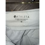 Athleta  Womens Pants Sz 12 Gray Nylon Elastic Waist Zip Snap‎ Pockets Jogger Photo 6