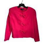 E.H. Woods Vintage 90s Hot Pink Should Pad Bow Front Closure Size 16 Photo 0
