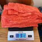 Venus Sheer Botanical Print Wide Leg Pants Women’s XL Beach Cover Up Coral Vacay Photo 10