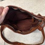 Spikes & Sparrow Brown Distressed Woven Leather Crossbody Bag Zip Top Photo 5