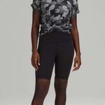 Lululemon All Yours Short Sleeve Black Camo Camouflage Training Top W1021 Sz 4 Photo 1