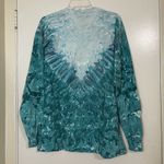 Vintage WG long sleeve blue aqua tie dye oversized crew neck cotton shirt large Photo 3