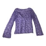 Wrapper  size XL 90s y2k Purple Floral Lace Blouse bell long sleeve brat baby Photo 1