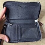 Michael Kors  Wallet Black Saffiano Leather Zip Around Wristlet Card Holder Chic Photo 2