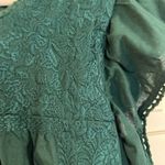 J. Marie green Ginny embroidered ruffle sleeve dress small Photo 2