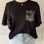 Michael Kors  Leaf Pocket Black Tee Shirt Top Photo 0