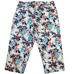 st. john's bay St. john’s Bay White Floral Capri Pants Business Casual Photo 4