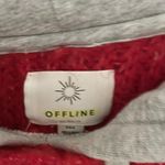 Aerie OFFLINE by  Red Sweatshirt Hoodie Sweater Boxy Fit Photo 1