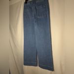 Avec Les Filles  Flat Front High Rise Wide Leg Jeans Med Blue Wash Denim 26 NWOT Photo 9