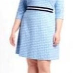 Draper James Dress Women 2X Blue White Floral Honeycomb Presley Ponte Preppy Photo 0