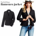 CAbi Flamenco Eyelet Black Cotton Blazer #5293 Photo 1