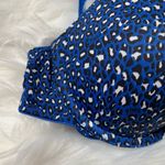 PINK - Victoria's Secret PINK Blue Leopard Wear Everywhere Push-up Bra Photo 2