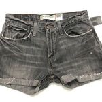 Urban Outfitters Renewal Vintage Levi’s Shorts Denim Jean Cuffed Distressed Grey Black Photo 0