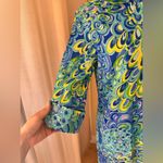 Lilly Pulitzer Lilly’s Lagoon Tunic Shirt Dress XS Blue Green Button Down Preppy Photo 3