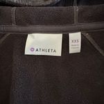 Athleta Stronger CYA Long Fleece Lined Hoodie Jacket Charcoal Heathered Grey-XXS Photo 2