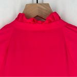 Amanda Uprichard  Saffron Dress in Begonia Pink Long Sleeve V-Neck Tiered Mini XS Photo 8