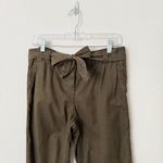 J.Crew [] Olive Green City Fit Straight Leg Utility Pants Belted Roll Tab Size 4 Photo 2