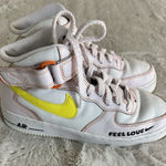 Nike Air Force 1 '07 Mid "FEEL LOVE" White/Pearl Pink/Yellow Women's Size 9 Photo 0