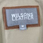 wilson's leather 80s Vintage  Brown Leather Jacket Men's Medium Motorcycle Jacket Photo 8