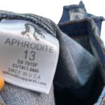 Aphrodite Vintage Womens Crop Denim Blue Mom Jean Pants Distressed High Rise u Photo 4