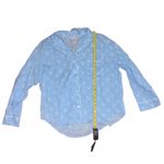 Victoria's Secret Blue Shirt with White Accents PJ Pajama Button-Down Top SZ: L Photo 3
