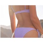 Aerie  Crinkle Bikini Bottom Classic With Side Ties & Gold Beads Medium NEW Photo 5