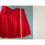 Chicwish red pleated mini skirt with bow size M holiday christmas festive Photo 2