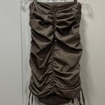 LAPOINTE Brown Faux Leather Mini Skirt Size 0 US $790 Photo 4