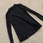 EXPRESS  Black Long Sleeve Shirt Choker Cutout Top Blouse Soft Size XS Like New Photo 8