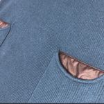 BCX Long Sleeve Ribbed Leather Pocket Tunic Sweater Dress Jade Blue Green Medium Photo 5