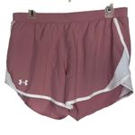 Under Armour Women's L Running Athletic Shorts Pink White Feminine Athleisure Photo 0