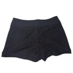 Maurice's Black Eyelet Lace Cuffed Dress Shorts Womens Size 9/10 Pockets Photo 1