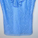 Lilly Pulitzer  Alessa Top Blue Peri Flowing Leaf Lace Size Small Photo 5