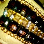 Charming Charlie sparkly jeweled hobo shoulder bag handbag cream Photo 6